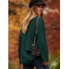image:imageANRABESS Womens Oversized Casual Loose Slouchy Scoop V Neck Batwing Long Sleeve Knit 2026 Fall Pullover SweatersDark Green