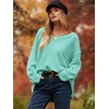 image:imageANRABESS Womens Oversized Casual Loose Slouchy Scoop V Neck Batwing Long Sleeve Knit 2026 Fall Pullover SweatersLight Blue