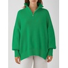 image:imageANRABESS Womens Oversized Fashion Long Sleeve Quarter Zip Baggy Loose Slouchy Sweater Pullover Tops 2026 Fall OutfitsGreen