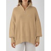 image:imageANRABESS Womens Oversized Fashion Long Sleeve Quarter Zip Baggy Loose Slouchy Sweater Pullover Tops 2026 Fall OutfitsKhaki