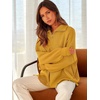 image:imageANRABESS Womens Oversized Fashion Long Sleeve Quarter Zip Baggy Loose Slouchy Sweater Pullover Tops 2026 Fall OutfitsYellow