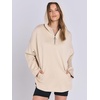 image:imageANRABESS Womens Oversized Hoodie Quarter Zip Sweatshirts 2026 Fall Winter Tunic Pullover Top Trendy Teen Girls Preppy ClothesAlomnd