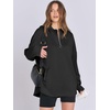 image:imageANRABESS Womens Oversized Hoodie Quarter Zip Sweatshirts 2026 Fall Winter Tunic Pullover Top Trendy Teen Girls Preppy ClothesBlack