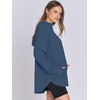 image:imageANRABESS Womens Oversized Hoodie Quarter Zip Sweatshirts 2026 Fall Winter Tunic Pullover Top Trendy Teen Girls Preppy ClothesBlue