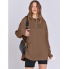 image:imageANRABESS Womens Oversized Hoodie Quarter Zip Sweatshirts 2026 Fall Winter Tunic Pullover Top Trendy Teen Girls Preppy ClothesBrown