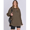 image:imageANRABESS Womens Oversized Hoodie Quarter Zip Sweatshirts 2026 Fall Winter Tunic Pullover Top Trendy Teen Girls Preppy ClothesCoffee