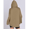 image:imageANRABESS Womens Oversized Hoodie Quarter Zip Sweatshirts 2026 Fall Winter Tunic Pullover Top Trendy Teen Girls Preppy ClothesDark Khaki