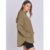 image:imageANRABESS Womens Oversized Hoodie Quarter Zip Sweatshirts 2026 Fall Winter Tunic Pullover Top Trendy Teen Girls Preppy ClothesDark Khaki
