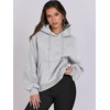 image:imageANRABESS Womens Oversized Hoodies Lantern sleeve Fleece Sweatshirts 2025 Fall Winter Loose Pullover Preppy Clothes Grey XLarge