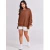 image:imageANRABESS Womens Oversized Sweatshirts Crew Neck Long Sleeve Shirts Casual Loose Slit 2026 Fall Outfits Y2K Teen Girls ClothesCaramel