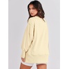 image:imageANRABESS Womens Oversized Sweatshirts Crew Neck Long Sleeve Shirts Casual Loose Slit 2026 Fall Outfits Y2K Teen Girls ClothesCream Yellow
