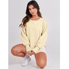 image:imageANRABESS Womens Oversized Sweatshirts Crew Neck Long Sleeve Shirts Casual Loose Slit 2026 Fall Outfits Y2K Teen Girls ClothesCream Yellow