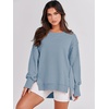 image:imageANRABESS Womens Oversized Sweatshirts Crew Neck Long Sleeve Shirts Casual Loose Slit 2026 Fall Outfits Y2K Teen Girls ClothesLight Blue