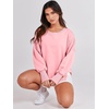 image:imageANRABESS Womens Oversized Sweatshirts Crew Neck Long Sleeve Shirts Casual Loose Slit 2026 Fall Outfits Y2K Teen Girls ClothesPink