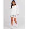 image:imageANRABESS Womens Oversized Sweatshirts Crew Neck Long Sleeve Shirts Casual Loose Slit 2026 Fall Outfits Y2K Teen Girls ClothesWhite