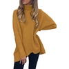 image:imageANRABESS Womens Oversized Turtleneck Batwing Long Sleeve Casual Cozy Baggy Knit Pullover Tunic Sweater 2026 Fall OutfitsCamel