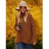 image:imageANRABESS Womens Oversized Turtleneck Batwing Long Sleeve Casual Cozy Baggy Knit Pullover Tunic Sweater 2026 Fall OutfitsCaramel