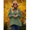 image:imageANRABESS Womens Oversized Turtleneck Batwing Long Sleeve Casual Cozy Baggy Knit Pullover Tunic Sweater 2026 Fall OutfitsCeladon