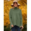 image:imageANRABESS Womens Oversized Turtleneck Batwing Long Sleeve Casual Cozy Baggy Knit Pullover Tunic Sweater 2026 Fall OutfitsCeladon