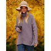 image:imageANRABESS Womens Oversized Turtleneck Batwing Long Sleeve Casual Cozy Baggy Knit Pullover Tunic Sweater 2026 Fall OutfitsDark Purple