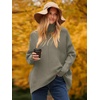image:imageANRABESS Womens Oversized Turtleneck Batwing Long Sleeve Casual Cozy Baggy Knit Pullover Tunic Sweater 2026 Fall OutfitsGray Coffee