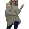 image:imageANRABESS Womens Oversized Turtleneck Batwing Long Sleeve Casual Cozy Baggy Knit Pullover Tunic Sweater 2026 Fall OutfitsGray Coffee