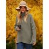 image:imageANRABESS Womens Oversized Turtleneck Batwing Long Sleeve Casual Cozy Baggy Knit Pullover Tunic Sweater 2026 Fall OutfitsGray Coffee