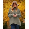 image:imageANRABESS Womens Oversized Turtleneck Batwing Long Sleeve Casual Cozy Baggy Knit Pullover Tunic Sweater 2026 Fall OutfitsGray Coffee