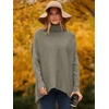 image:imageANRABESS Womens Oversized Turtleneck Batwing Long Sleeve Casual Cozy Baggy Knit Pullover Tunic Sweater 2026 Fall OutfitsGray Coffee