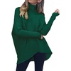 image:imageANRABESS Womens Oversized Turtleneck Batwing Long Sleeve Casual Cozy Baggy Knit Pullover Tunic Sweater 2026 Fall OutfitsGreen