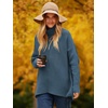 image:imageANRABESS Womens Oversized Turtleneck Batwing Long Sleeve Casual Cozy Baggy Knit Pullover Tunic Sweater 2026 Fall OutfitsIndigo