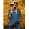 image:imageANRABESS Womens Oversized Turtleneck Batwing Long Sleeve Casual Cozy Baggy Knit Pullover Tunic Sweater 2026 Fall OutfitsIndigo