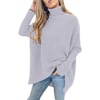 image:imageANRABESS Womens Oversized Turtleneck Batwing Long Sleeve Casual Cozy Baggy Knit Pullover Tunic Sweater 2026 Fall OutfitsLavender