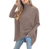 image:imageANRABESS Womens Oversized Turtleneck Batwing Long Sleeve Casual Cozy Baggy Knit Pullover Tunic Sweater 2026 Fall OutfitsMutmeg