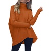 image:imageANRABESS Womens Oversized Turtleneck Batwing Long Sleeve Casual Cozy Baggy Knit Pullover Tunic Sweater 2026 Fall OutfitsOrange Rust
