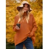 image:imageANRABESS Womens Oversized Turtleneck Batwing Long Sleeve Casual Cozy Baggy Knit Pullover Tunic Sweater 2026 Fall OutfitsOrange Rust