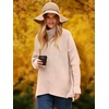image:imageANRABESS Womens Oversized Turtleneck Batwing Long Sleeve Casual Cozy Baggy Knit Pullover Tunic Sweater 2026 Fall OutfitsPink