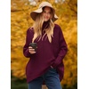 image:imageANRABESS Womens Oversized Turtleneck Batwing Long Sleeve Casual Cozy Baggy Knit Pullover Tunic Sweater 2026 Fall OutfitsWine Red
