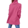 image:imageANRABESS Womens Oversized Turtleneck Batwing Sleeve Spilt Casual Loose Knit Tunic Pullover Sweater Tops 2026 Fall OutfitsHot Pink