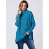 image:imageANRABESS Womens Oversized Turtleneck Batwing Sleeve Spilt Casual Loose Knit Tunic Pullover Sweater Tops 2026 Fall OutfitsLake
