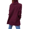 image:imageANRABESS Womens Oversized Turtleneck Batwing Sleeve Spilt Casual Loose Knit Tunic Pullover Sweater Tops 2026 Fall OutfitsWine Red
