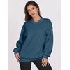 image:imageANRABESS Womens Oversized V Neck Sweatshirt Fleece Long Sleeve Hoodies Pullover Comfy Top 2026 Outfits Teen Preppy ClothesDeep Blue
