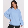 image:imageANRABESS Womens Oversized V Neck Sweatshirt Fleece Long Sleeve Hoodies Pullover Comfy Top 2026 Outfits Teen Preppy ClothesLight Blue