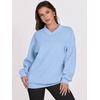 image:imageANRABESS Womens Oversized V Neck Sweatshirt Fleece Long Sleeve Hoodies Pullover Comfy Top 2026 Outfits Teen Preppy ClothesLight Blue