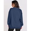 image:imageANRABESS Womens Oversized V Neck Sweatshirt Fleece Long Sleeve Hoodies Pullover Comfy Top 2026 Outfits Teen Preppy ClothesNavy Blue