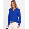 image:imageANRABESS Womens Polo V Neck Long Sleeve Sweaters Lightweight Dressy Casual Business Basic Knit Pullover Top 2026 Fall Outfits Royal Blue XSmall
