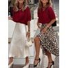 image:imageANRABESS Womens Short Sleeve Crewneck Sweater Crop Top 2026 Fall Fashion  Soft Stretchy Breathable Pullover Cropped Loose Fit Chunky Knit Drop Shoulder Casual Lounge School amp Travel OutfitsRed