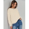 image:imageANRABESS Womens Striped Sweaters Long Sleeve Top Crewneck Color Block Casual Loose Knitted Pullover Shirts 2026 Fall OutfitsApricot White Grey