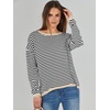 image:imageANRABESS Womens Striped Sweaters Long Sleeve Top Crewneck Color Block Casual Loose Knitted Pullover Shirts 2026 Fall OutfitsBlack White Apricot