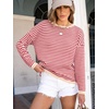 image:imageANRABESS Womens Striped Sweaters Long Sleeve Top Crewneck Color Block Casual Loose Knitted Pullover Shirts 2026 Fall OutfitsRed White Apricot